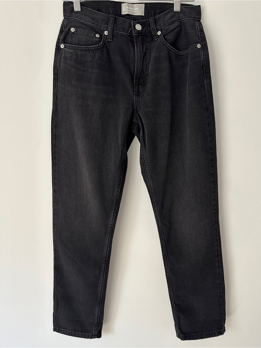 Everlane The Super-Soft Relaxed Jean Washed Black Denim Pants Womens Size 26R